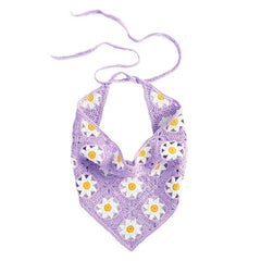 Daisy Crochet Hair Scarf