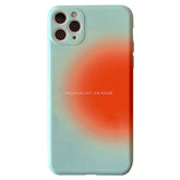 Minimalist Orange Green iPhone Case