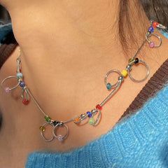 Indie Kid Beaded Chain Choker