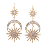Radiant Sun Moon Earrings