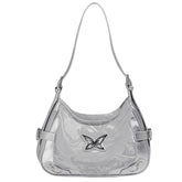 Silver Butterfly Shoulder Bag