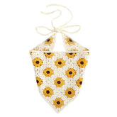 Sunflower Crochet Hair Scarf