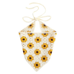 Sunflower Crochet Hair Scarf