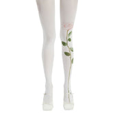 Aesthetic Rose Print Tights