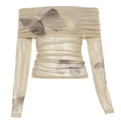 Butterfly Aesthetic Bardot Top