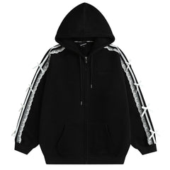 Coquette Lace Sleeve Hoodie