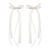 Coquette Aesthetic Lace Hair Bow Clip