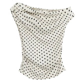 Coquette Polka Dot Off Shoulder Top