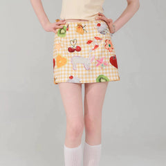 Cottagecore Aesthetic Gingham Skirt