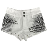 Emo Phase Denim Mini Shorts