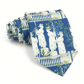 Greece Mediterranean Print Tie