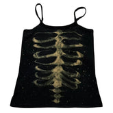 Grunge Skeleton Print Tank Top