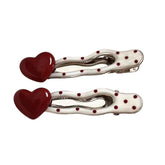 Love Girl Polka Dot Hair Clips