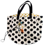Polka Dot Canvas Shopper Bag