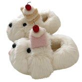 Puppy & Cake Fluffy Slippers