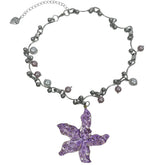 Purple Tropical Flower Choker