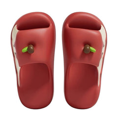 Red Apple Core Slippers