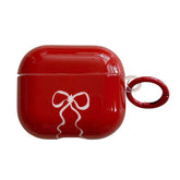 Red Bow Coquette AirPods Case