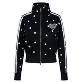 Star Girl Side Stripe Zip Sweatshirt