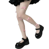 Coquette Aesthetic Velvet Bow Tights
