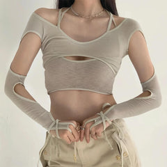 Y2K Cut-Out Halter Top