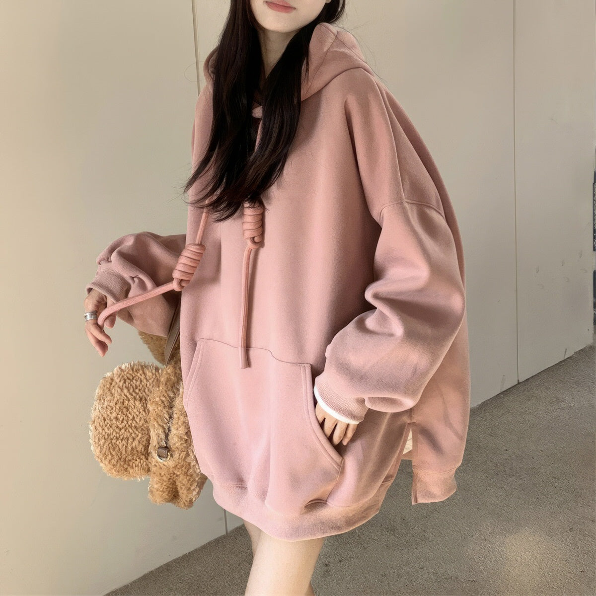 Casual Loose Fit Knot Hoodie
