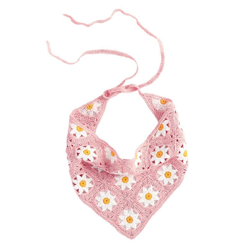Daisy Crochet Hair Scarf