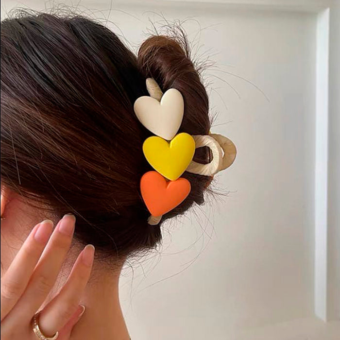 Pastel Heart Hair Claw