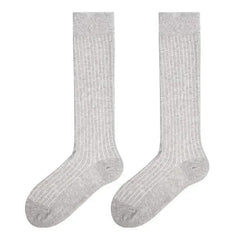 Basic Ribbed Knee High Socks