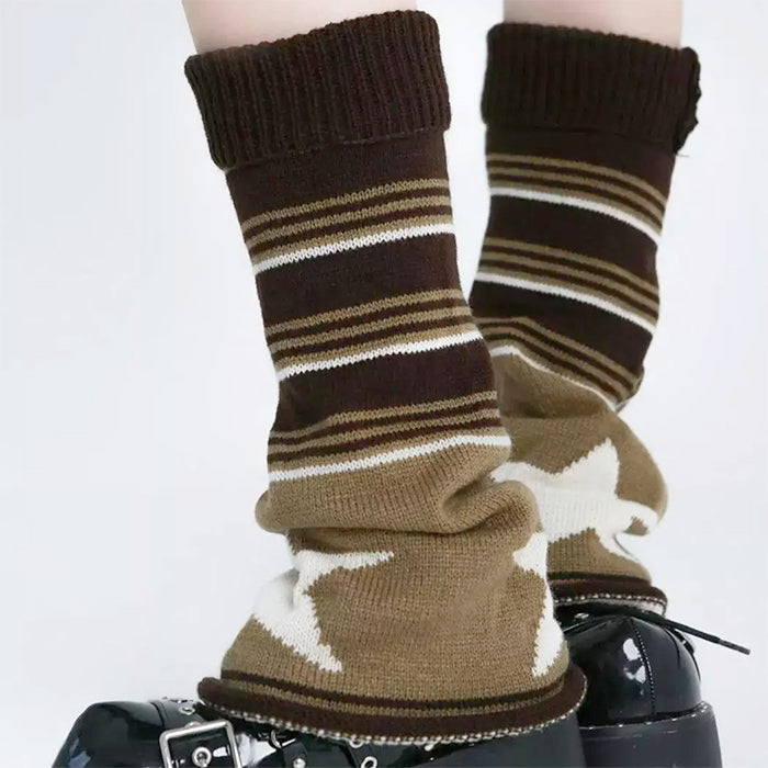 Star Striped Leg Warmers