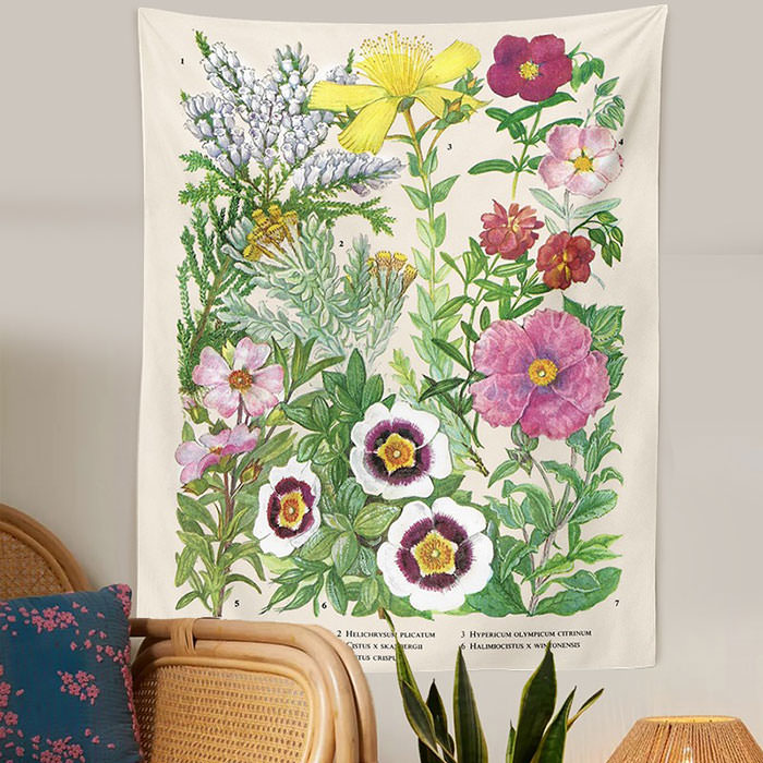 Vintage Flower Wall Tapestry 🌿