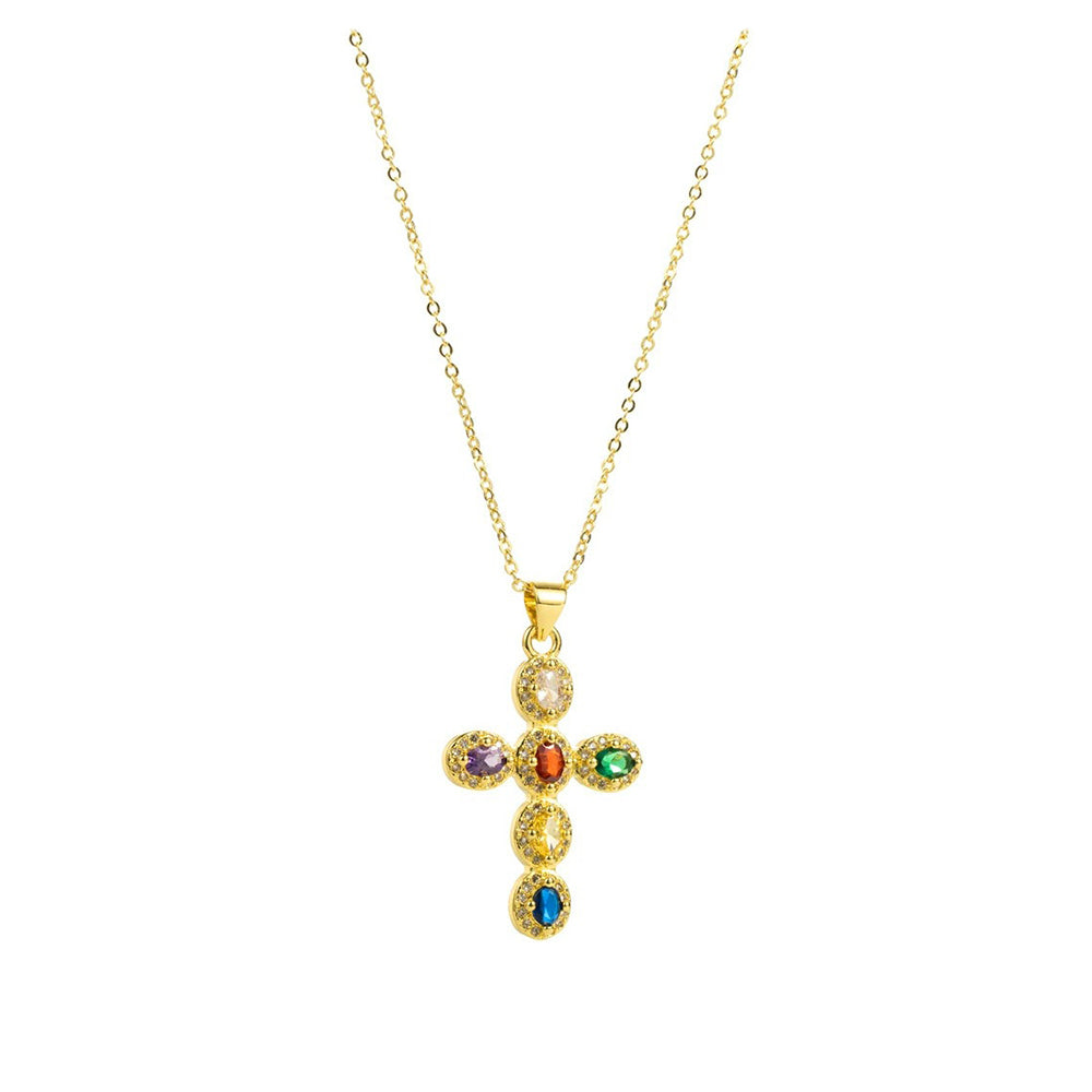 Mafia Mama Cross Charm Necklace