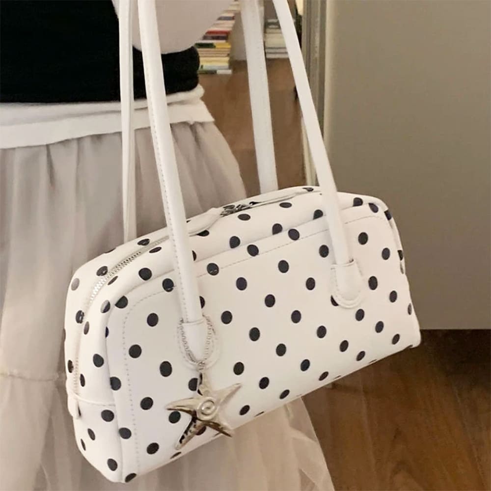 Paris Stories Polka Dot Shoulder Bag