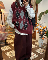 Skipping Class Argyle Vest