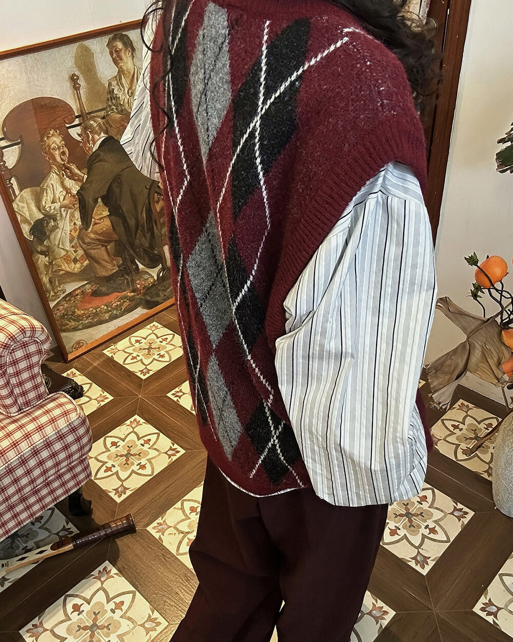 Skipping Class Argyle Vest