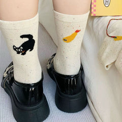 Cat & Shrimp Socks