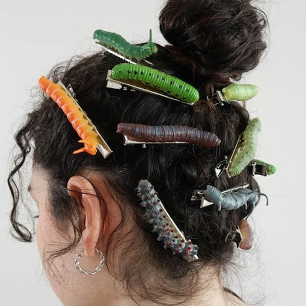 Caterpillar Hair Clips Set