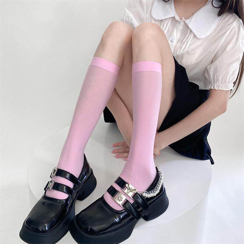Color Pop Accent Basic Socks