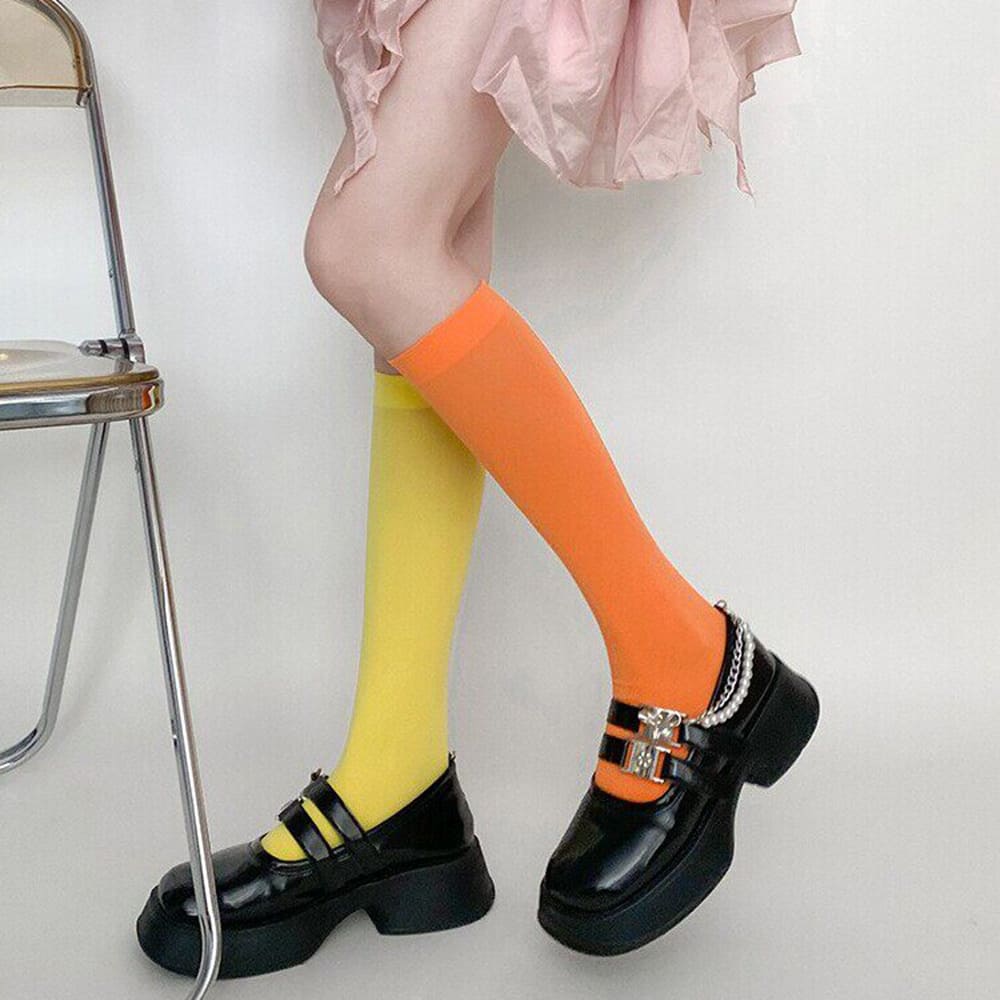 Color Pop Accent Basic Socks