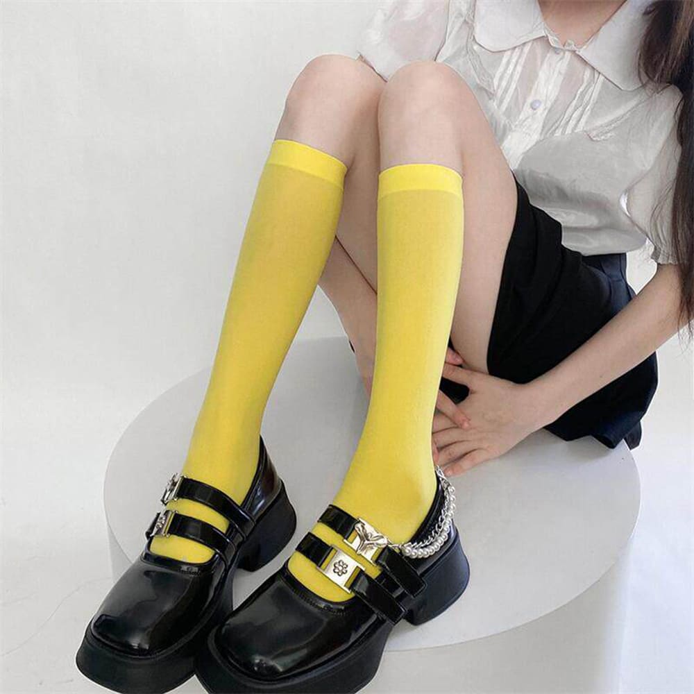 Color Pop Accent Basic Socks