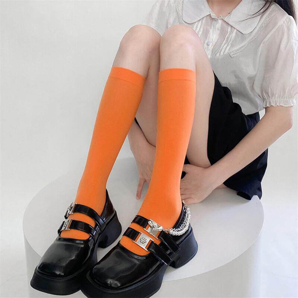 Color Pop Accent Basic Socks