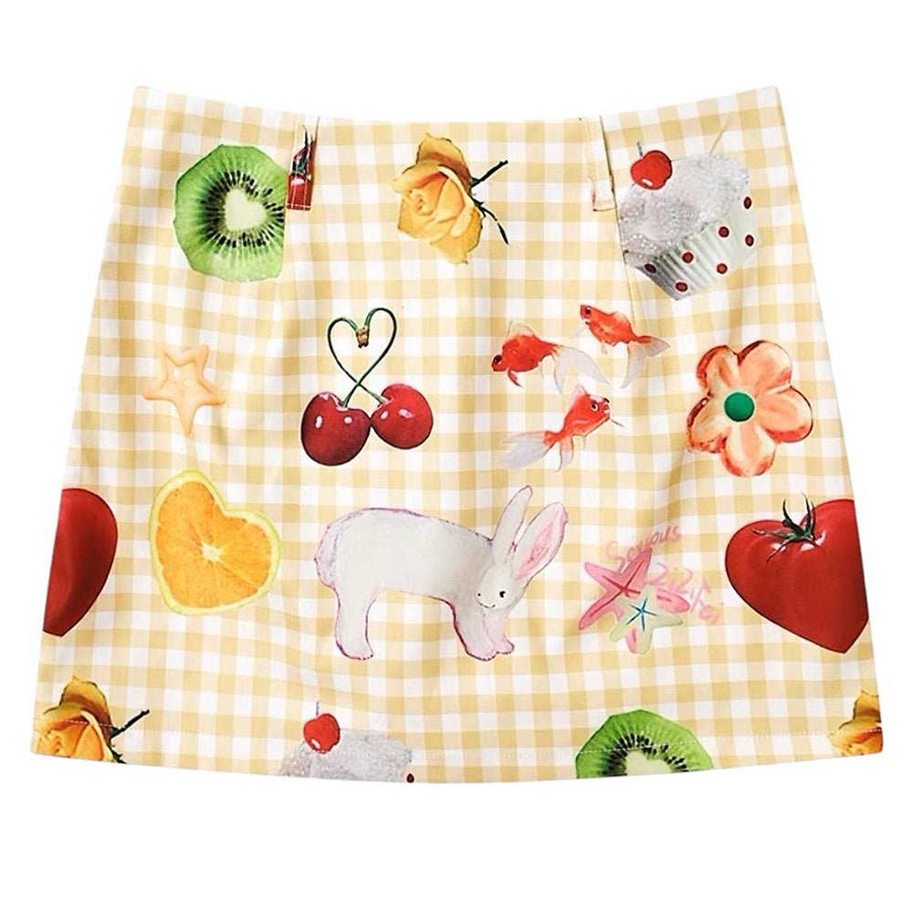 Cottagecore Aesthetic Gingham Skirt
