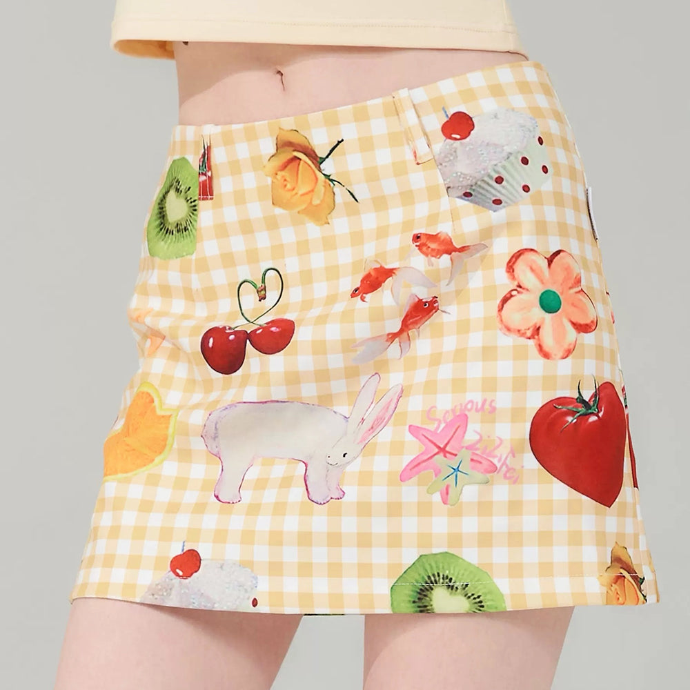 Cottagecore Aesthetic Gingham Skirt