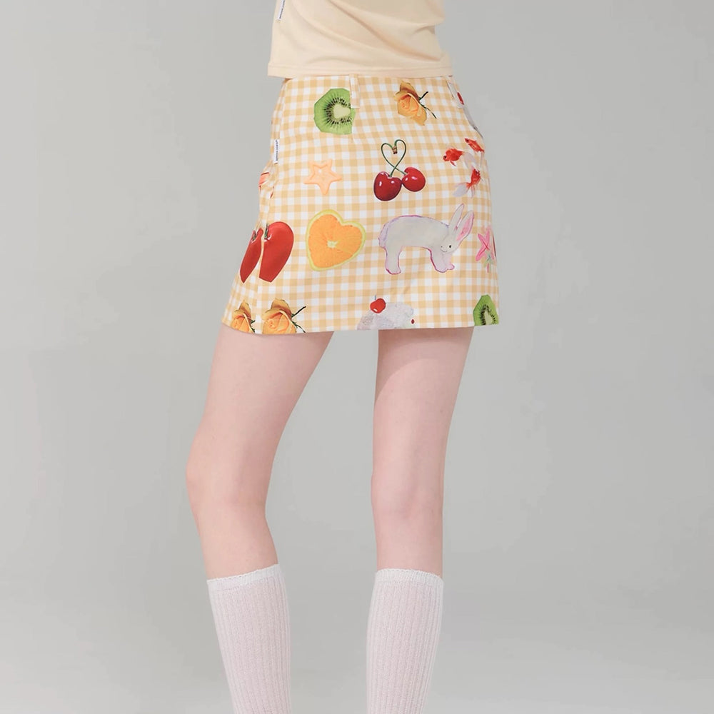 Cottagecore Aesthetic Gingham Skirt