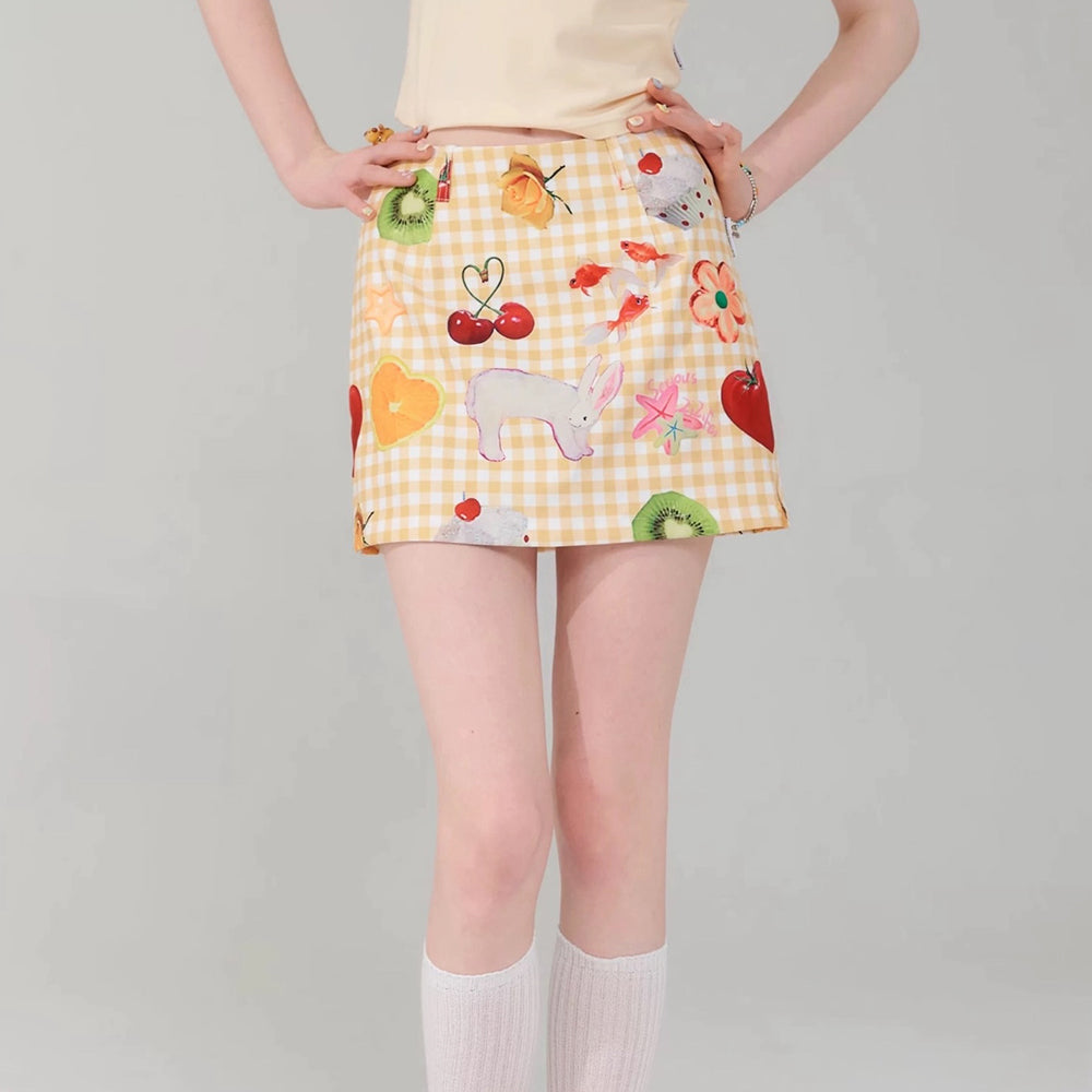 Cottagecore Aesthetic Gingham Skirt