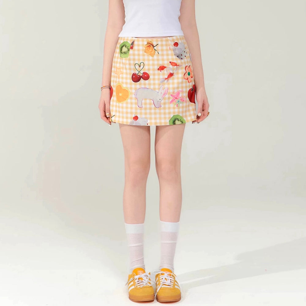 Cottagecore Aesthetic Gingham Skirt