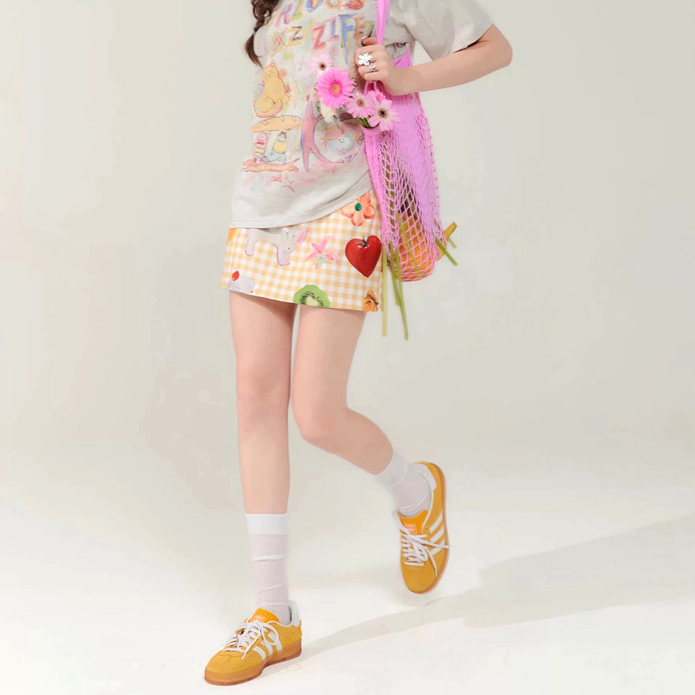 Cottagecore Aesthetic Gingham Skirt