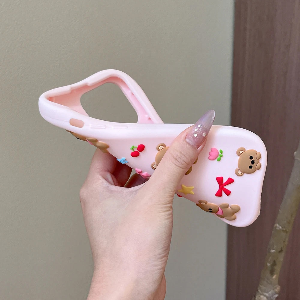 Cute Bear & Bows iPhone Case
