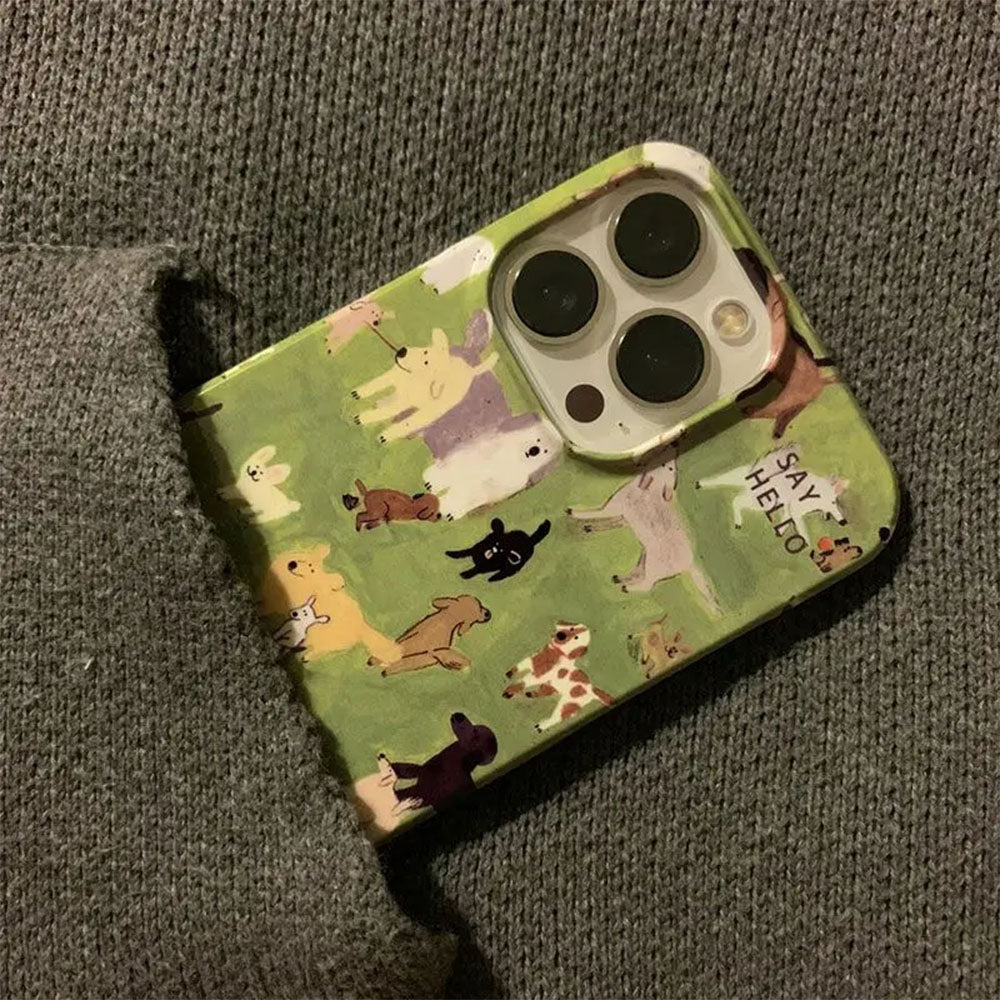 Cute Dogs Pattern iPhone Case
