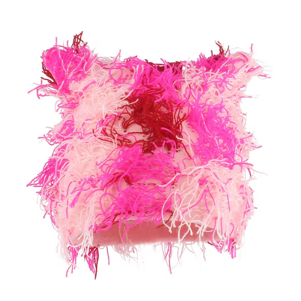 Distressed Cat Ear Beanie